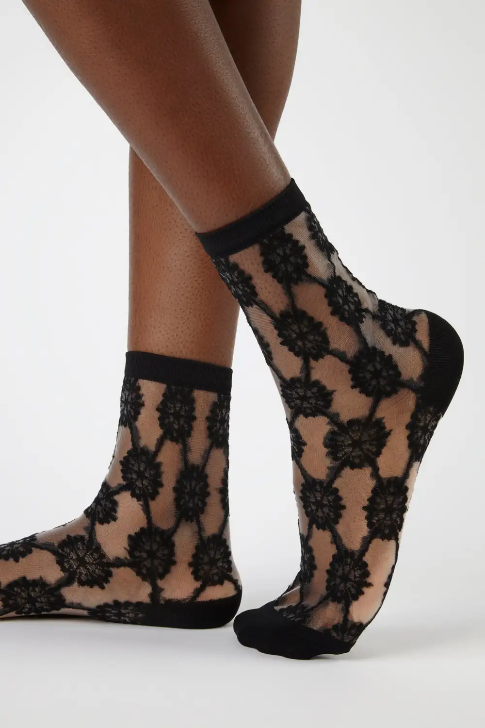 Modern Sheer Geometric Circles Socks