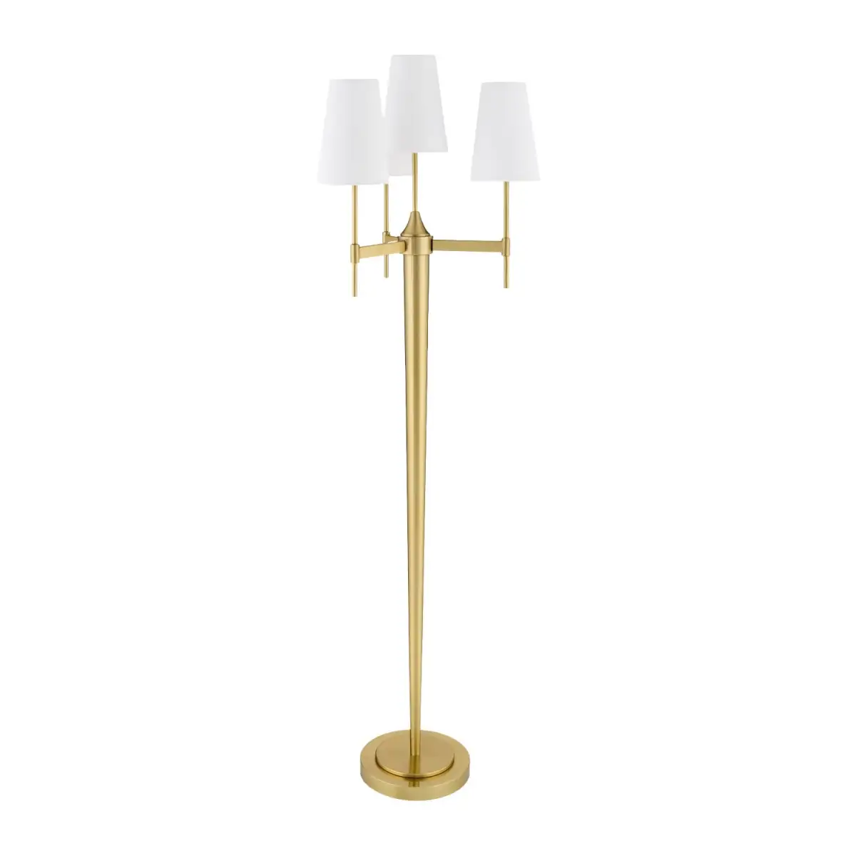 Linen-Shade Multi-Light Floor Lamp