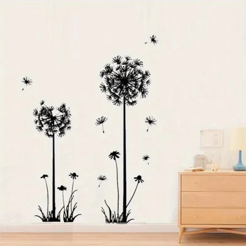 Black Dandelion Wall Decals