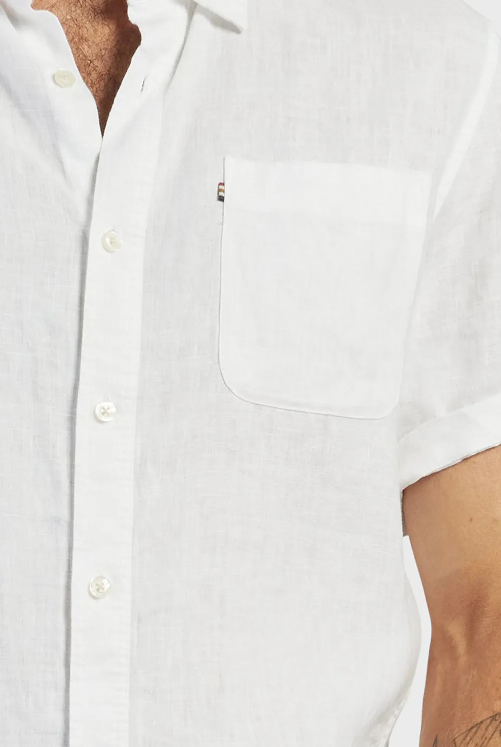 Breathable Linen Blend Short Sleeve Button Up Shirt
