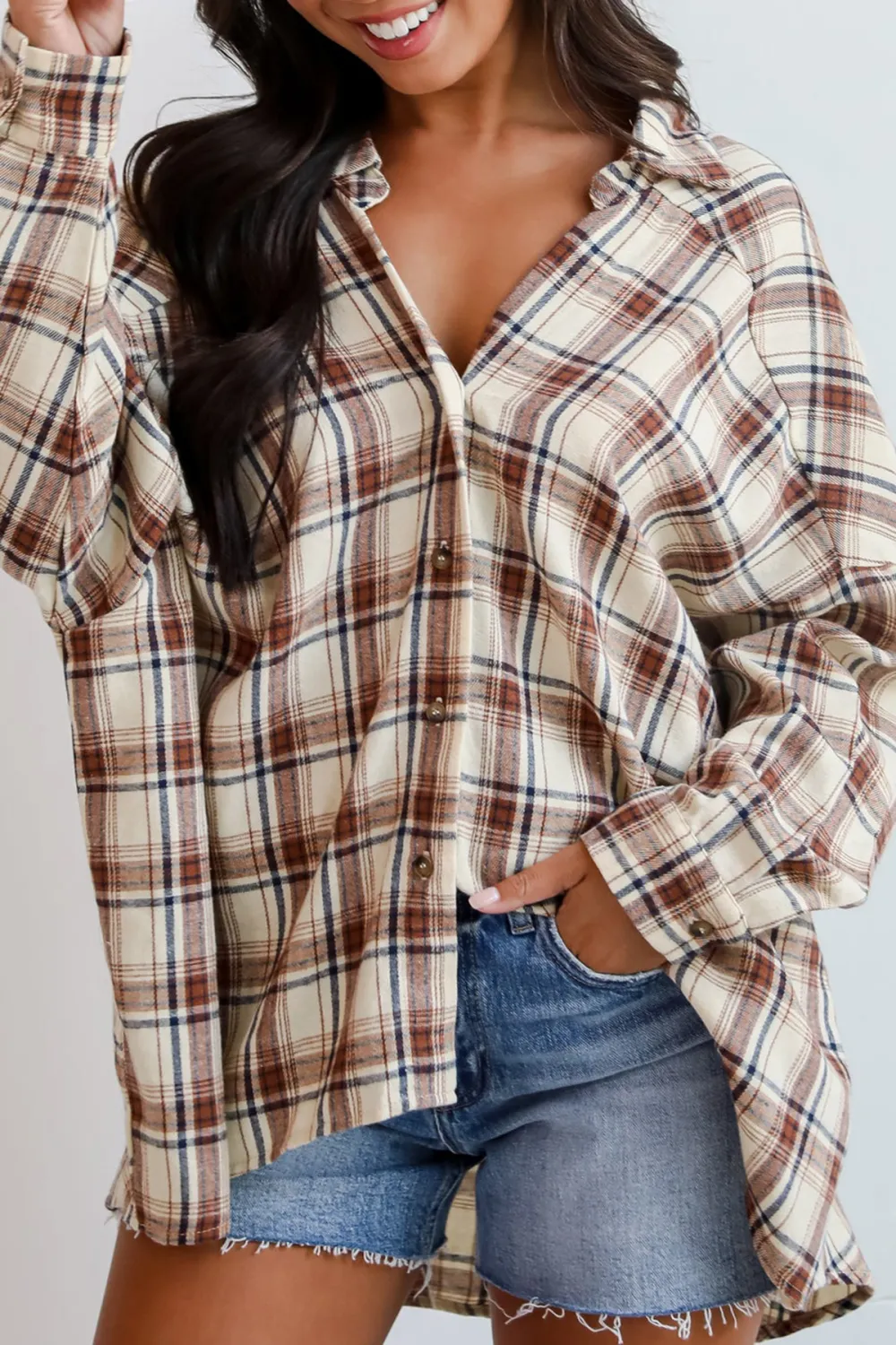 Classic Beige Plaid Flannel