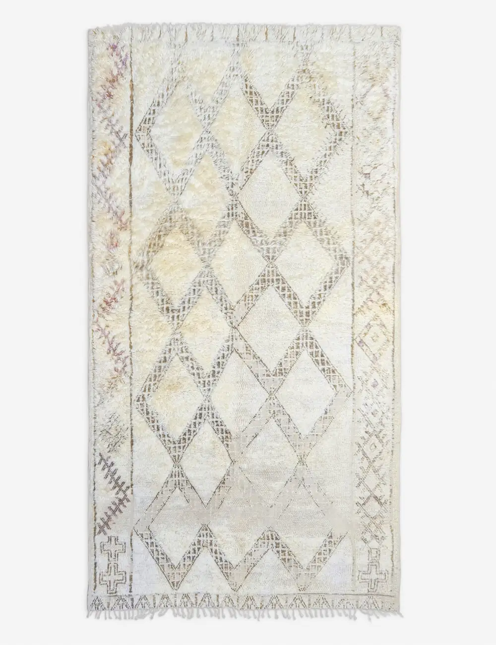 Striking Handcrafted Moroccan Inspired Hand Knotted Wool Area Rug