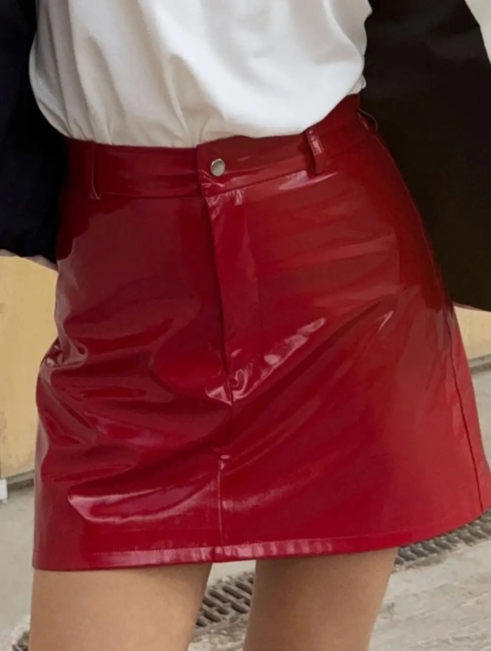 Faux Leather Mini Skirt