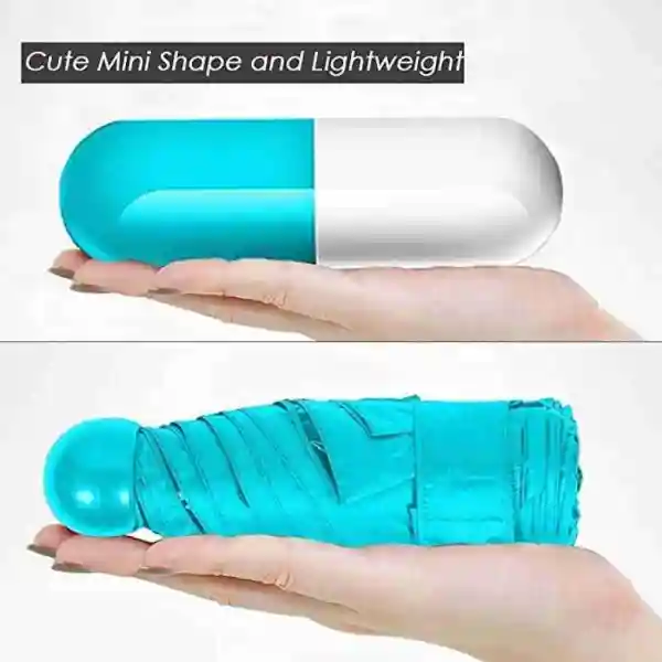 Ultra Mini UV Coated 4-Fold Travel Capsule Umbrella