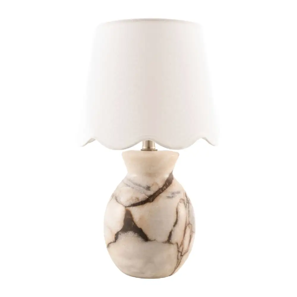 Modern Marble Linen Stone Table Lamp