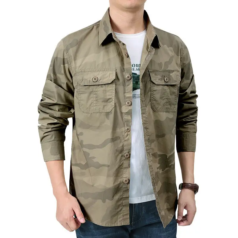 Men's Camouflage Utility Pocket Shirt