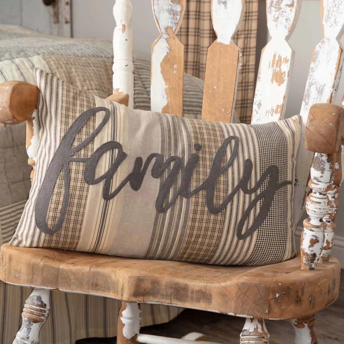 Refined Applique Decorative Accent Pillow