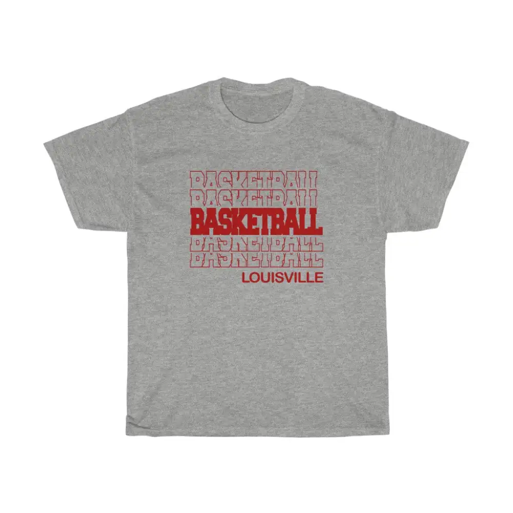 Basketball Louisville in Modern Stacked Lettering