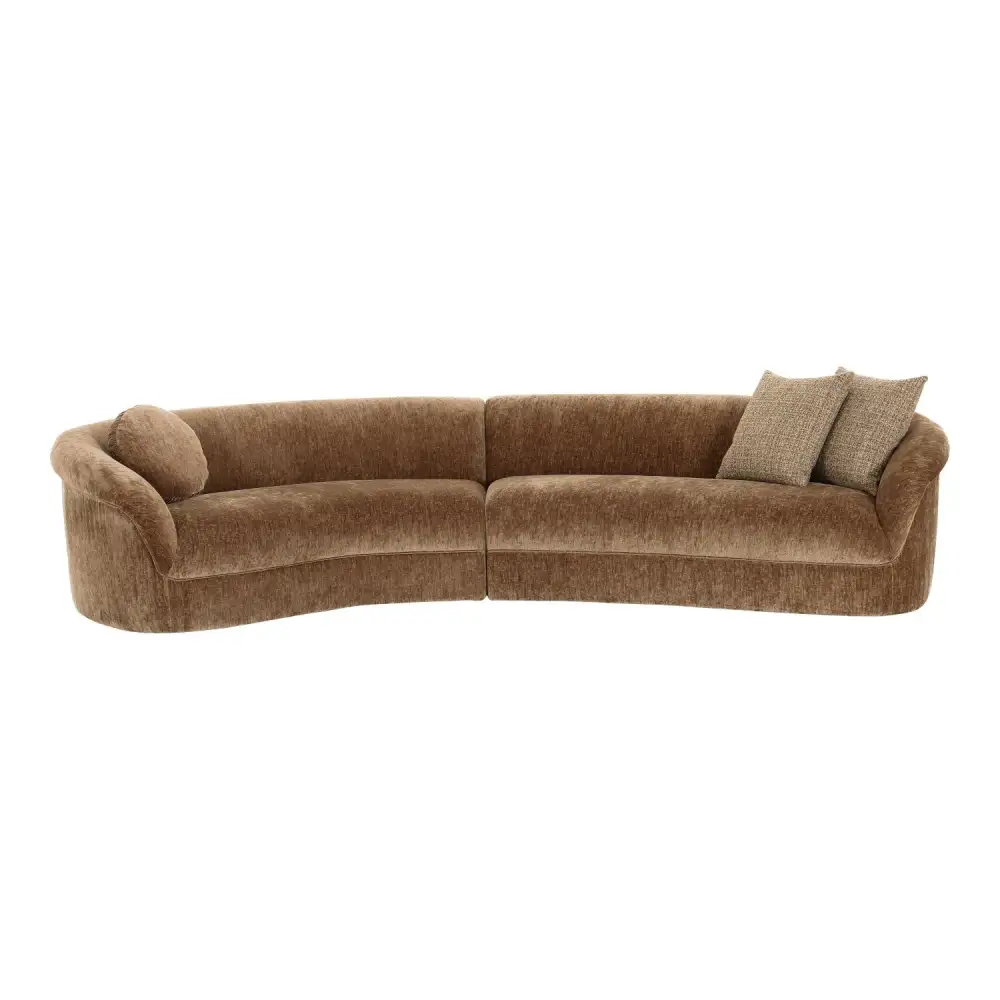 Low-Profile Sectional Curved Sectional Sofa
