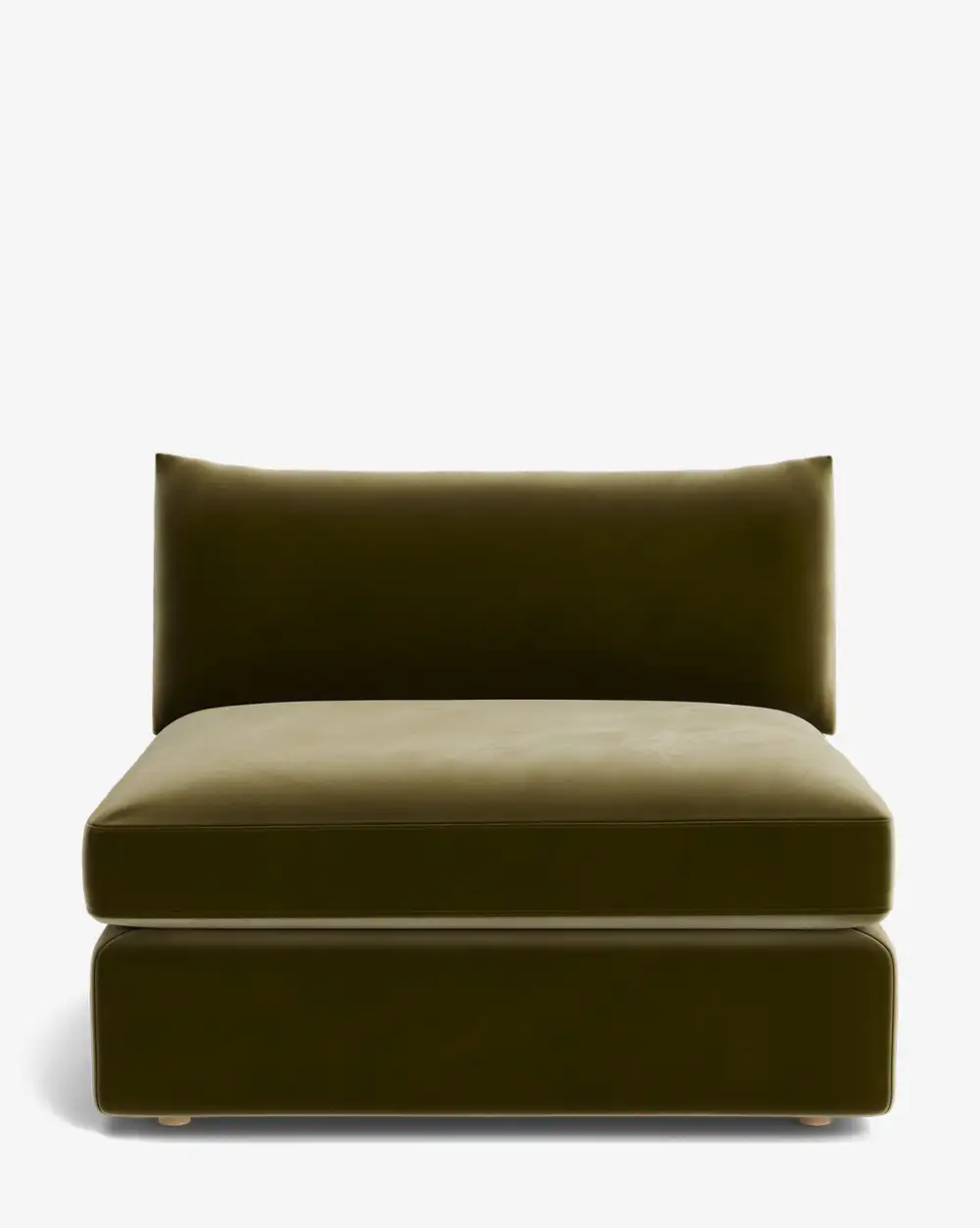 Plush Modular Armless Seat