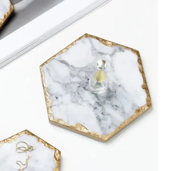 Marble Coasters With Trim