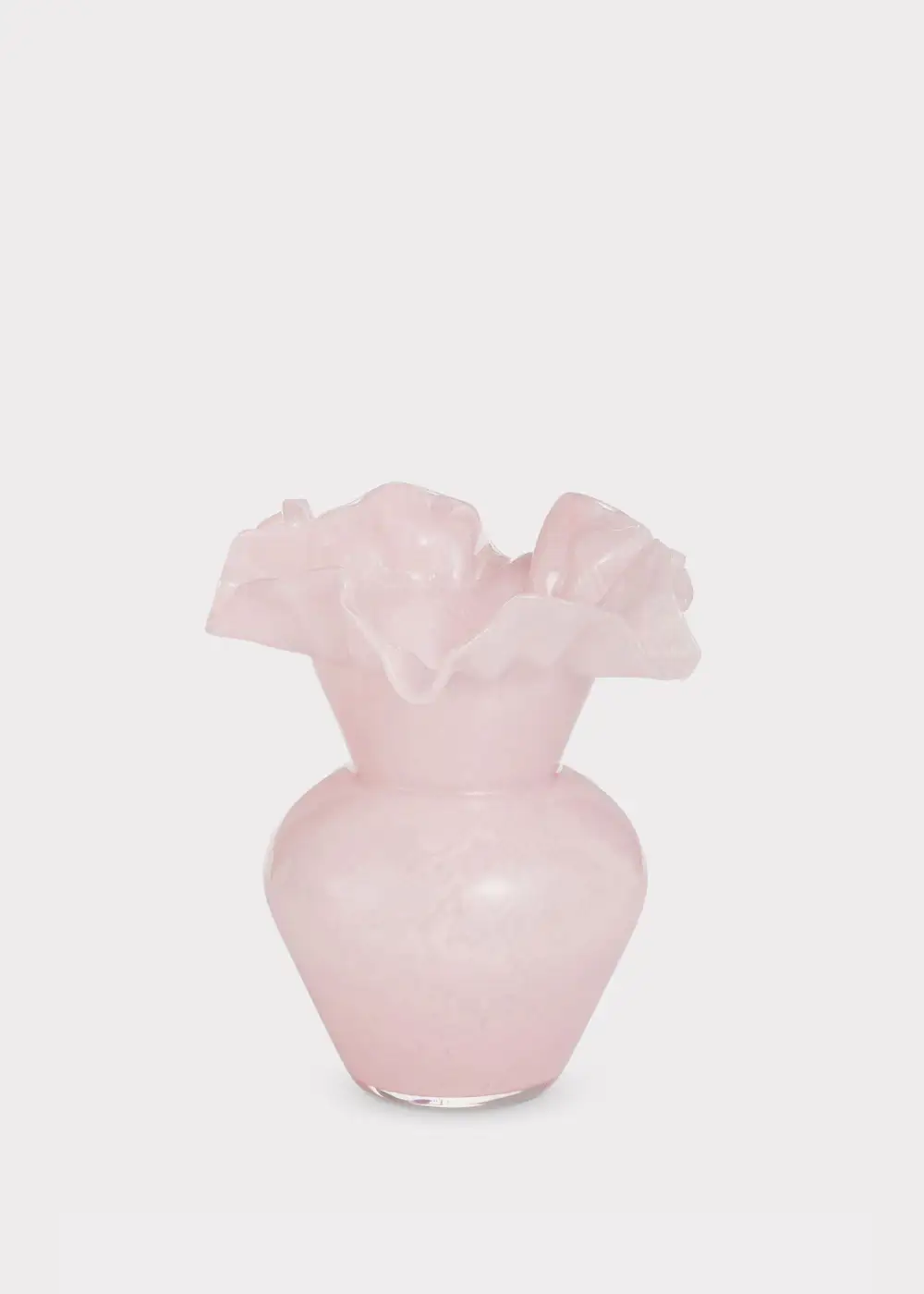 Ruffled Glass Accent Vase