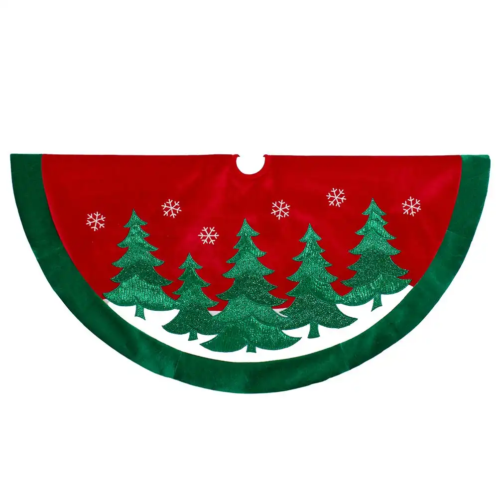 Velvet Tree Motif Tree Skirt