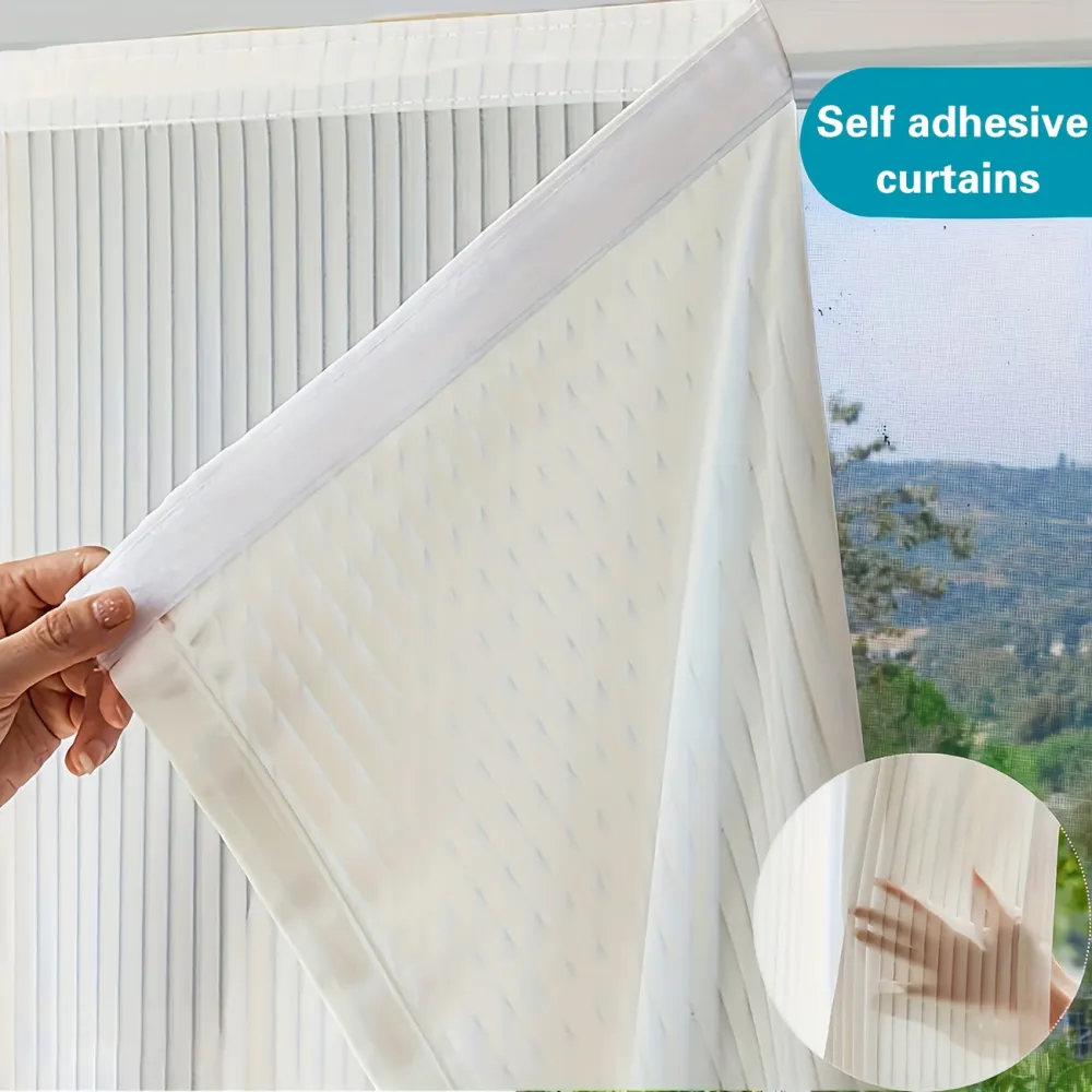Self-Adhesive Pleated Curtains