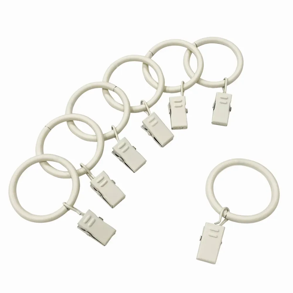 7-Piece Metal Curtain Ring Hardware Set