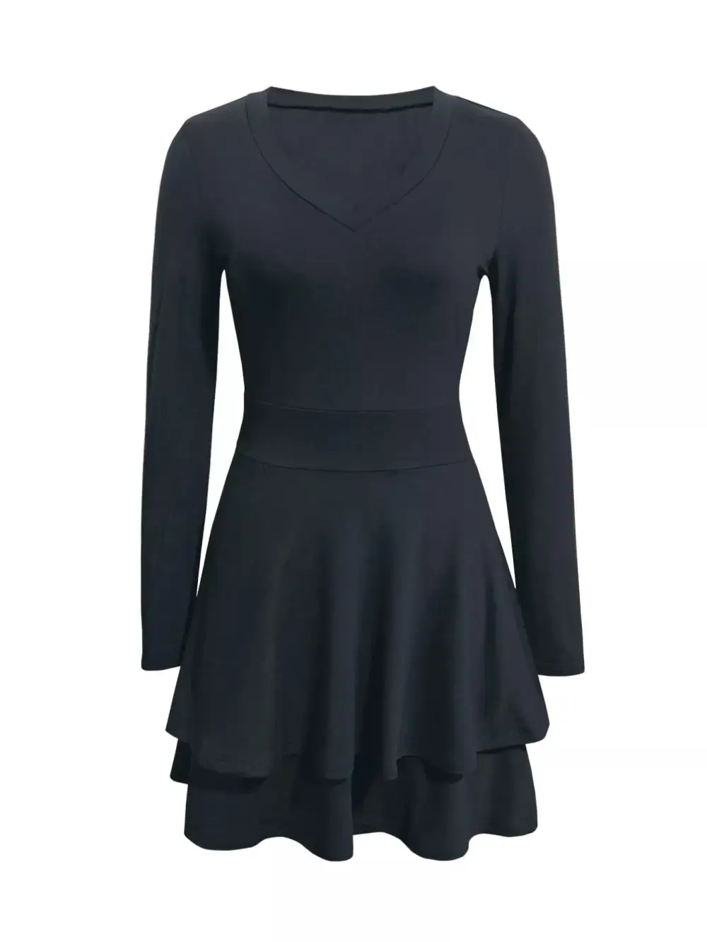 Finish V Neck Ruffle Mini Dress