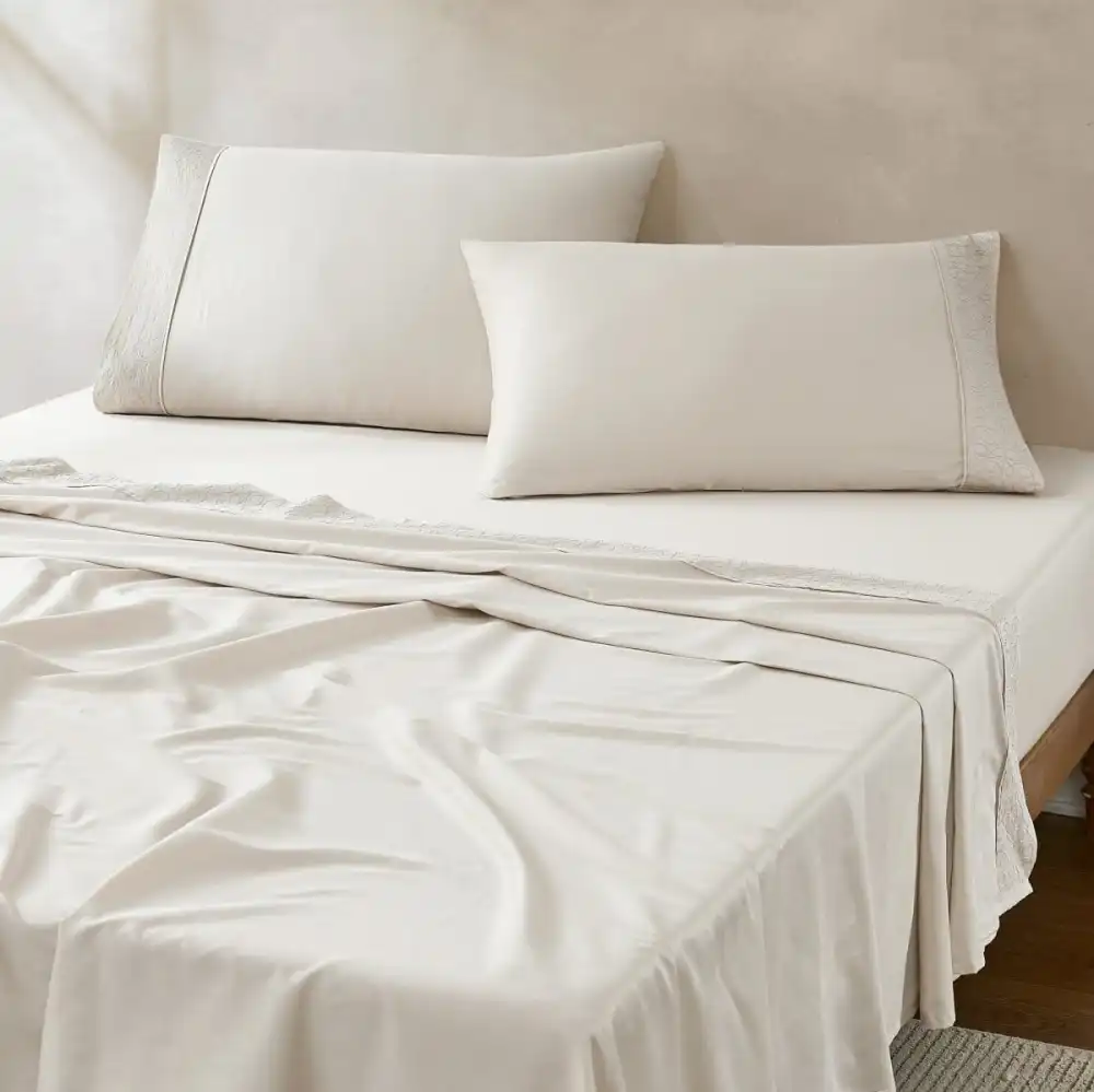 Layered Cotton Sateen Sheet Bedding Set