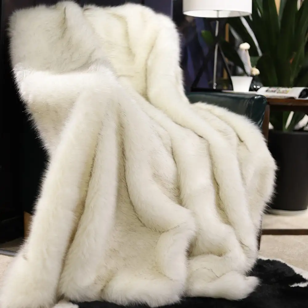 Faux-Fur Decorative Throw Blanket