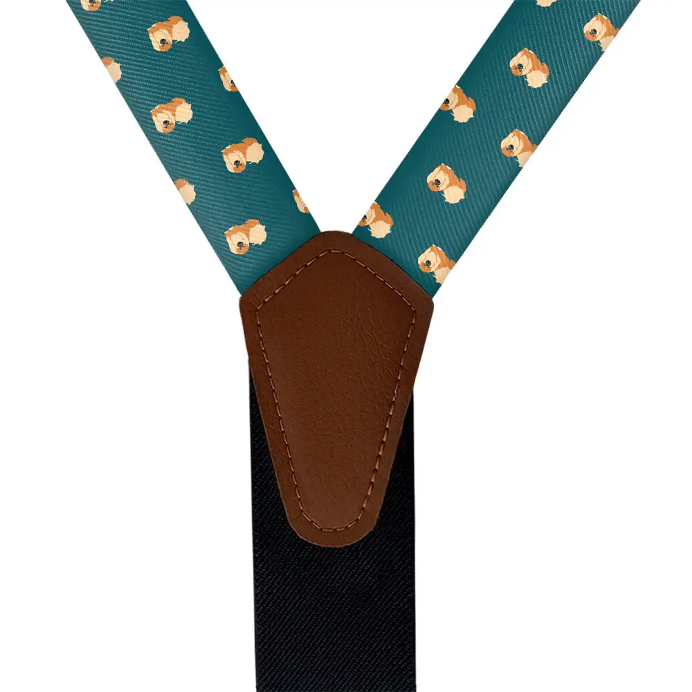 Pekingese Dog Theme Suspenders