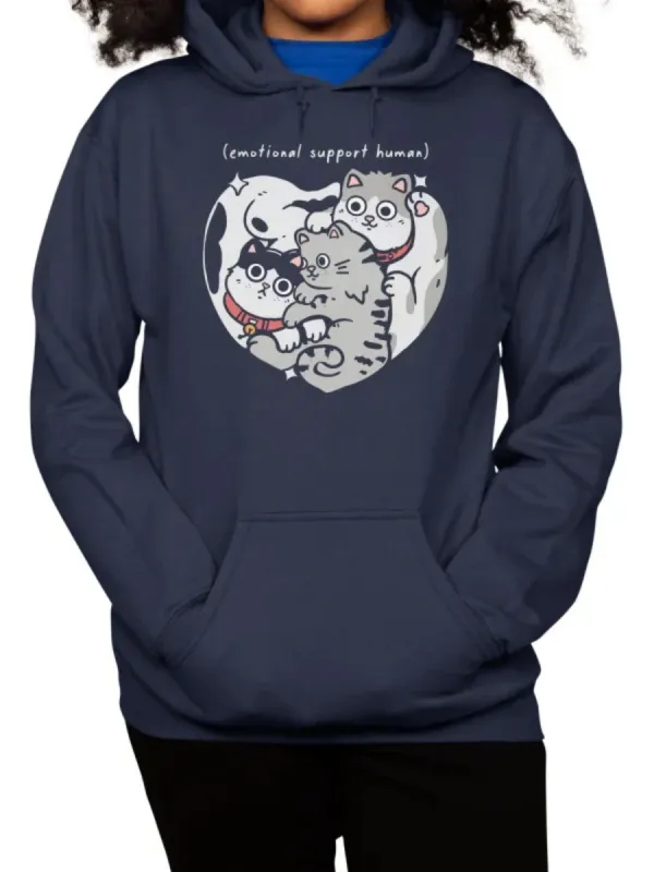 Cute Cat Heart Graphic Hoodie