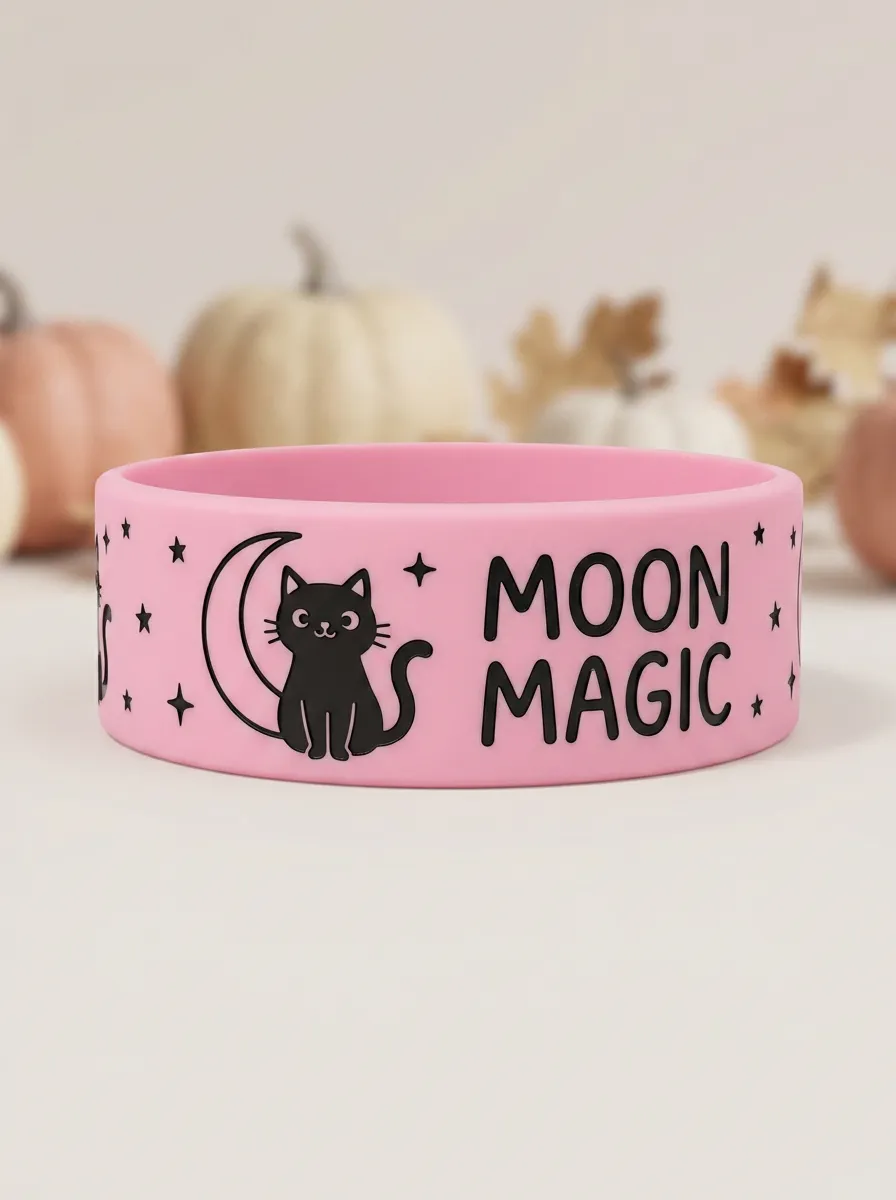 Cat Cat Magic Halloween Graphic Wristband