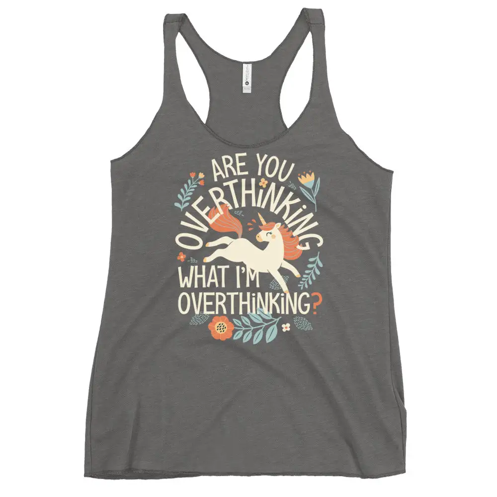Overthinking Print Racerback Tank