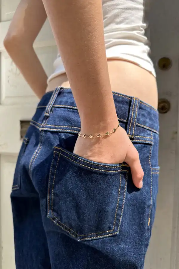 Heart Charm Chain Bracelet