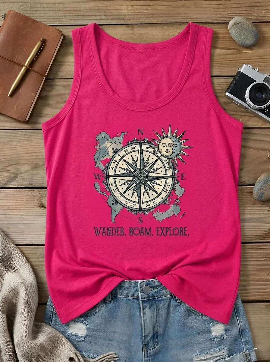 Travel Lover Compass Tank Top