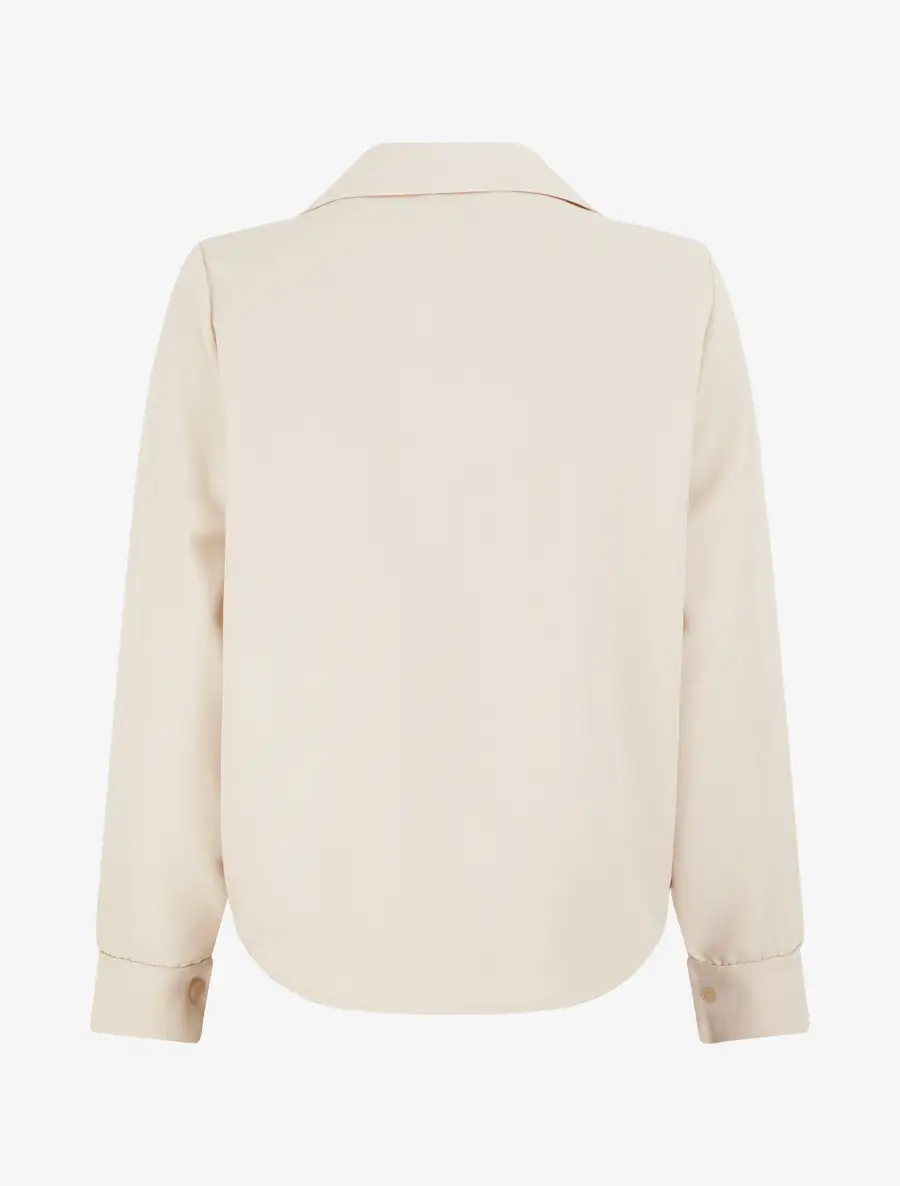 Tailored Long Sleeve Straight Fit Stand Collar Button Shirt