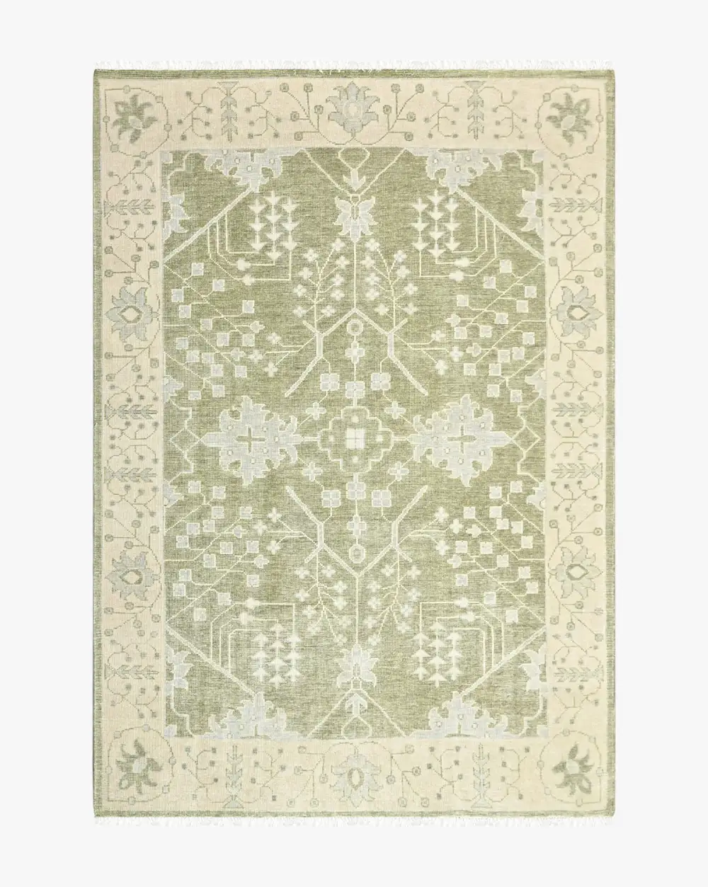 Hand-Knotted Wool Area Rug