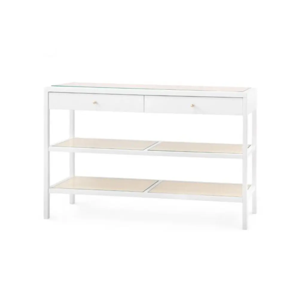Lacquered Wood Console Cabinet