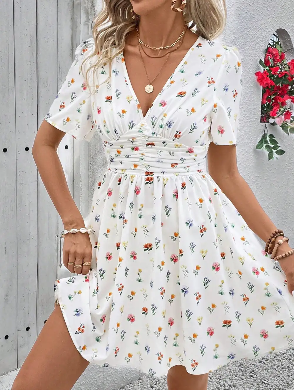 Short Sleeve Mini Dress