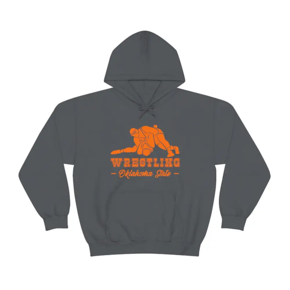 Retro Text Wrestling Graphic Pullover Hoodie