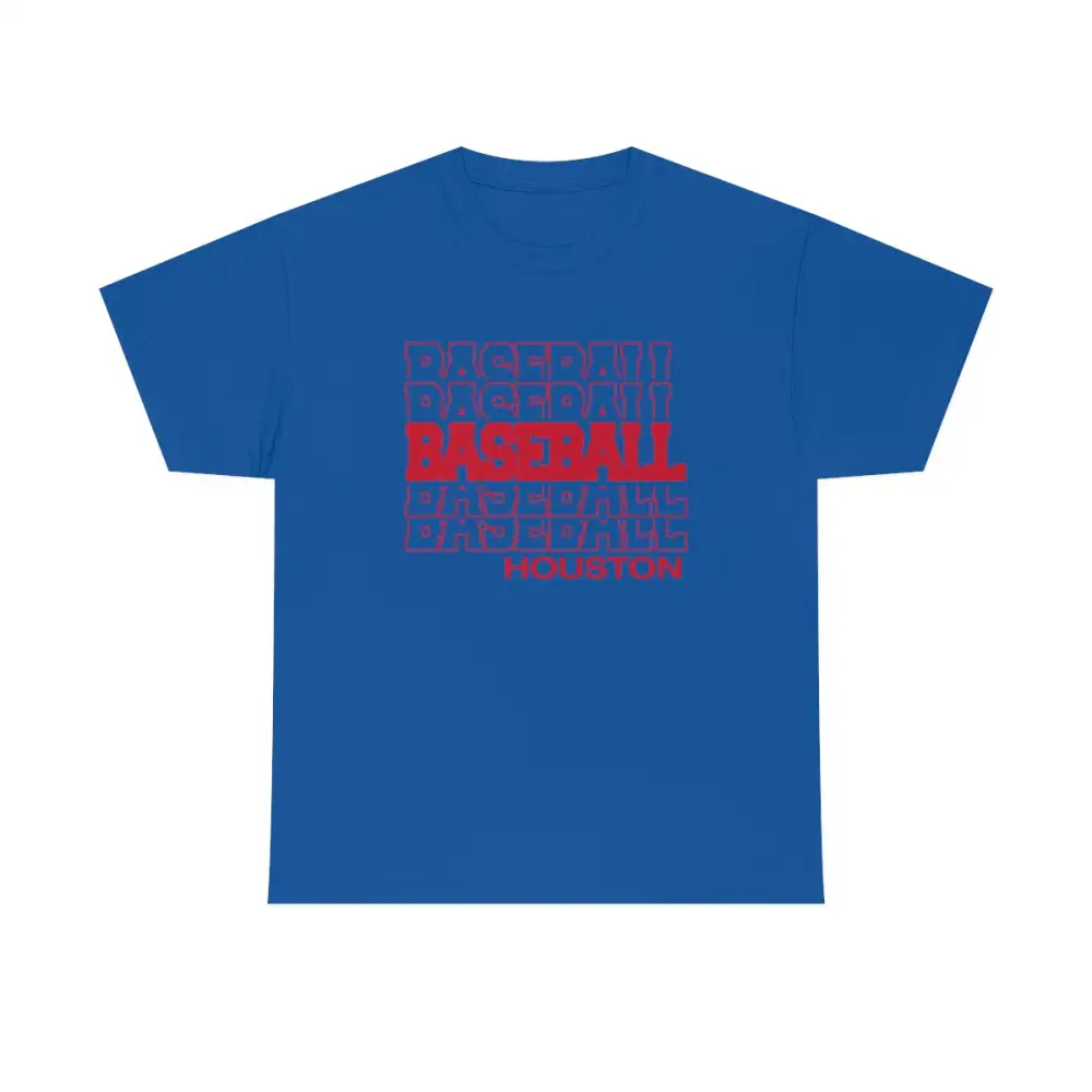 Baseball Houston in Modern Stacked Lettering