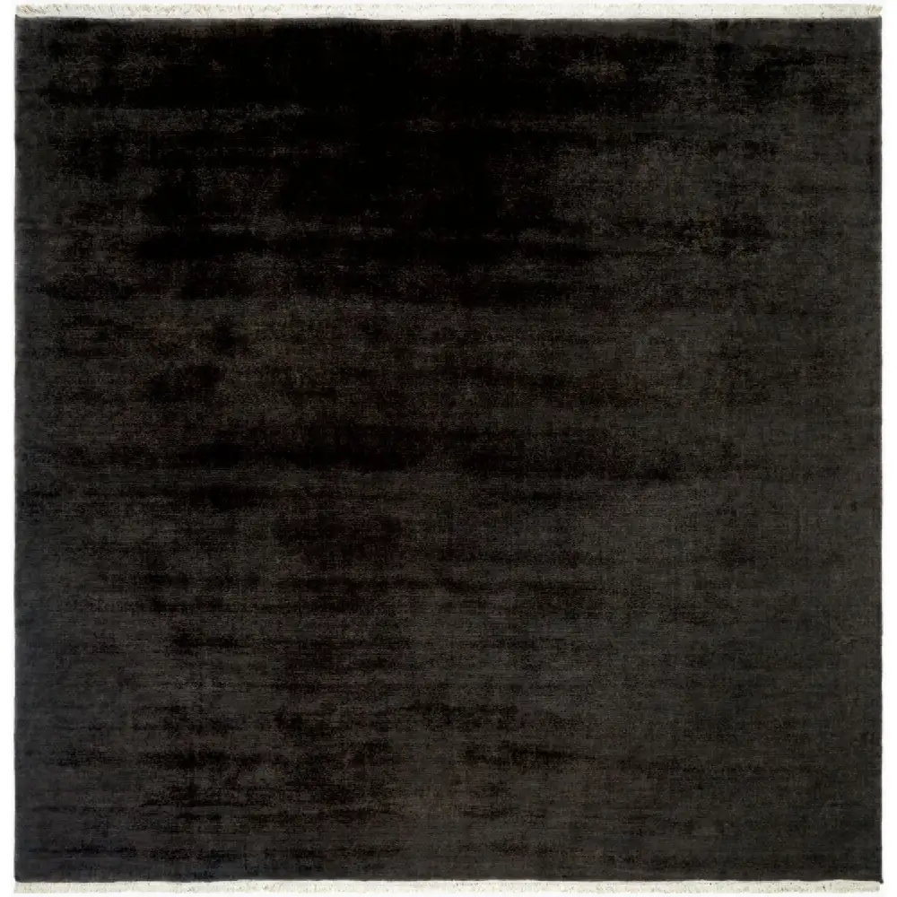 Hand-Loomed Wool Fringe Square Carpet