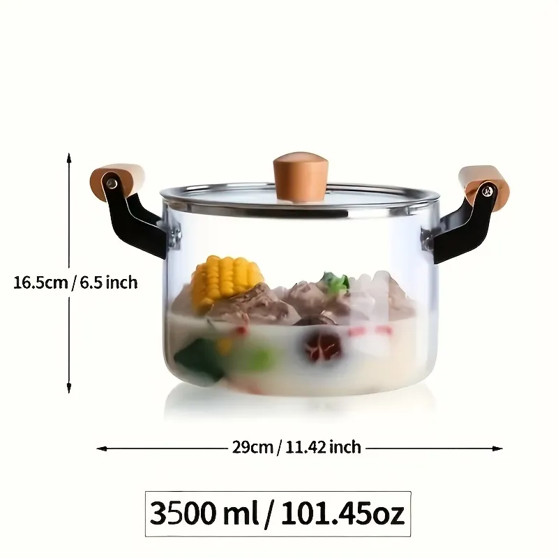 Heat-Resistant Glass Cooking Pot