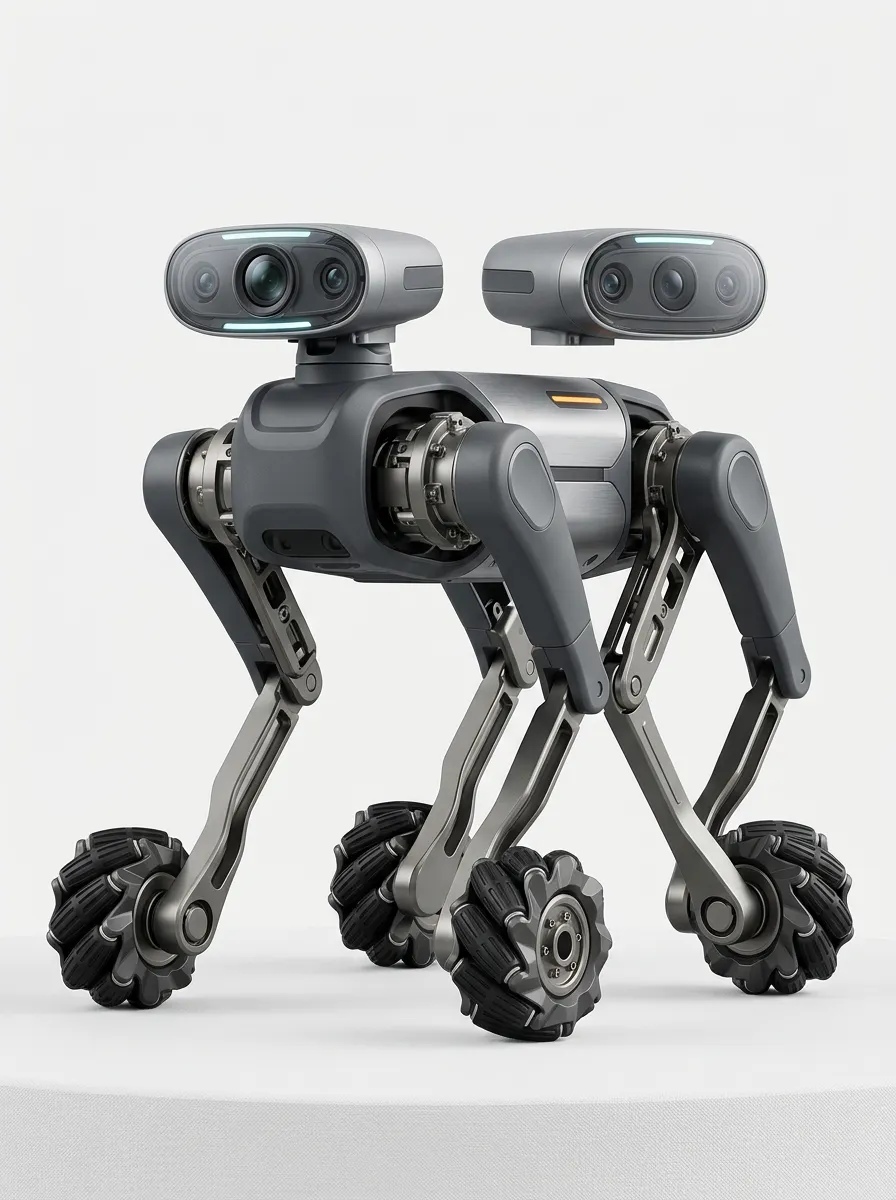 Mecanum-Wheel Electronic Robot Dog for Robotics Display