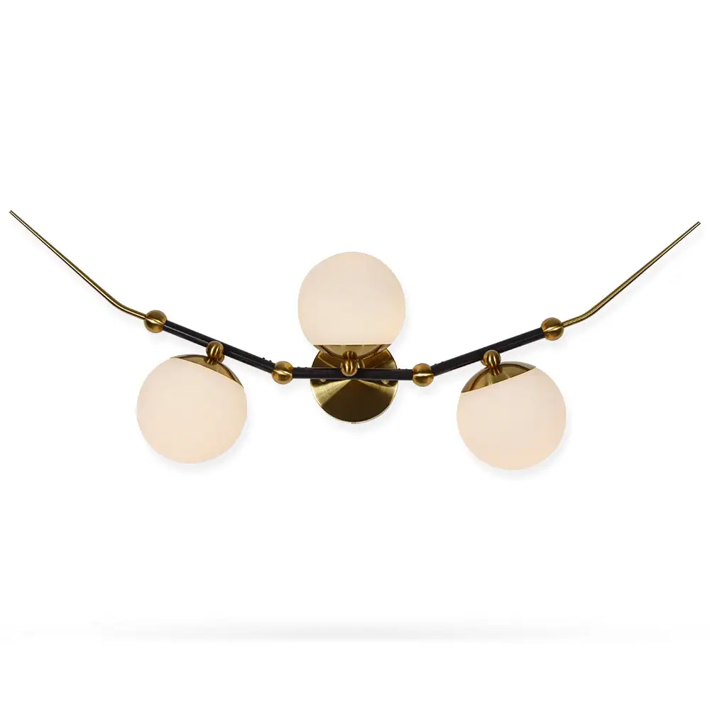 Integrated LED Wall Sconce Light Fixture With Glass Shades
