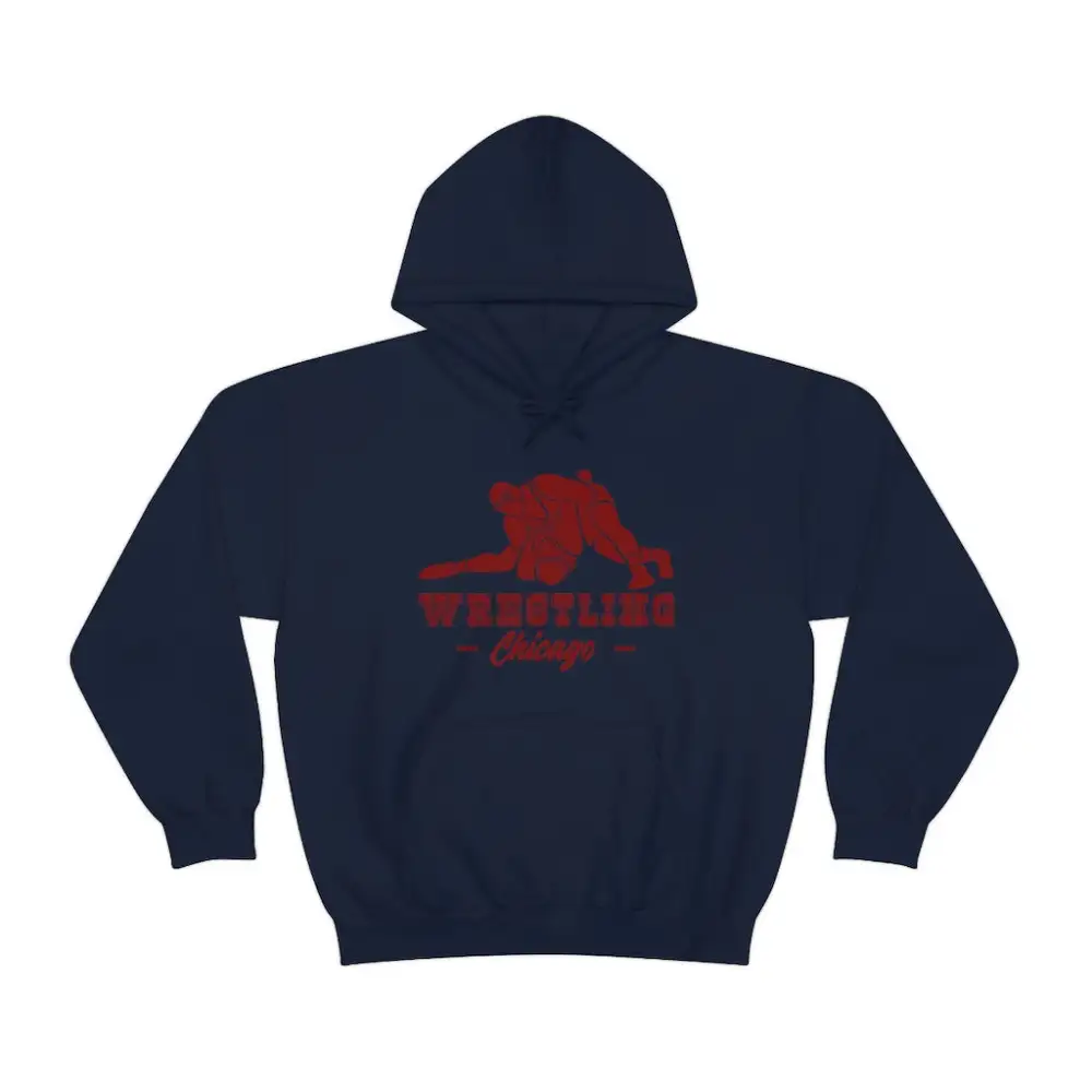 Soft Fleece Fan Style Wrestling Graphic Pullover Hoodie
