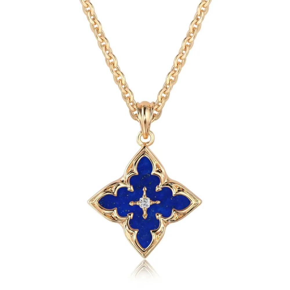 Stacked Clover Pendant Necklace