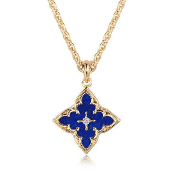 Stacked Clover Pendant Necklace