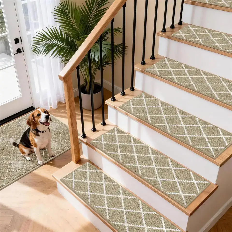 Trellis Lattice Stair Carpet Set