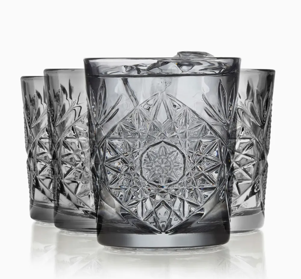 Textured Old Fashioned Glass Set