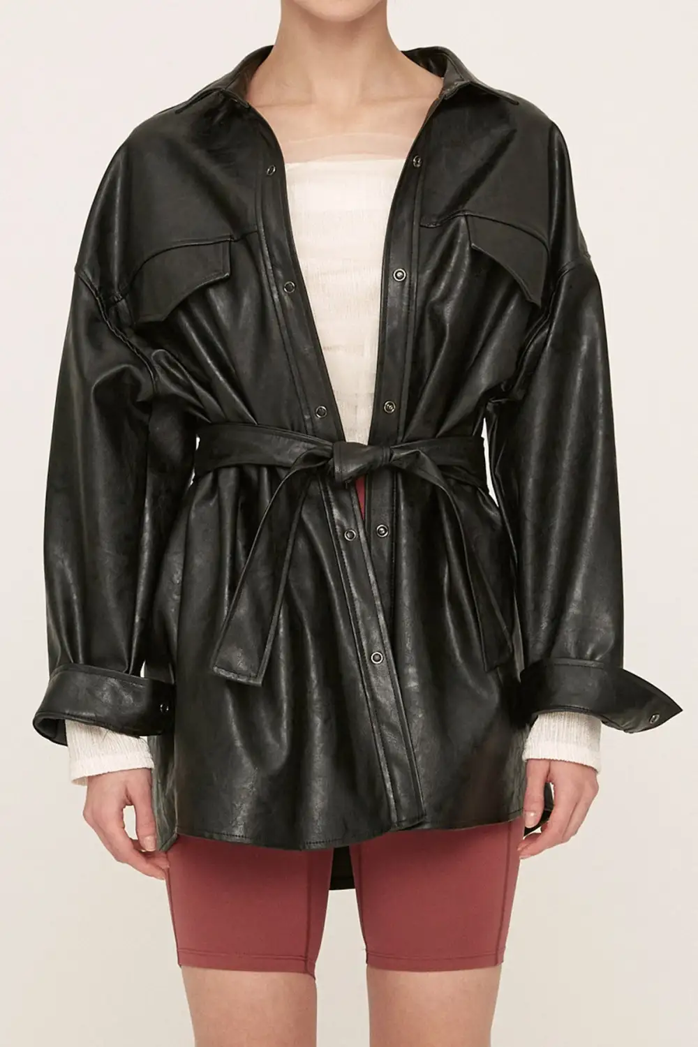 Pleather Oversized Jacket