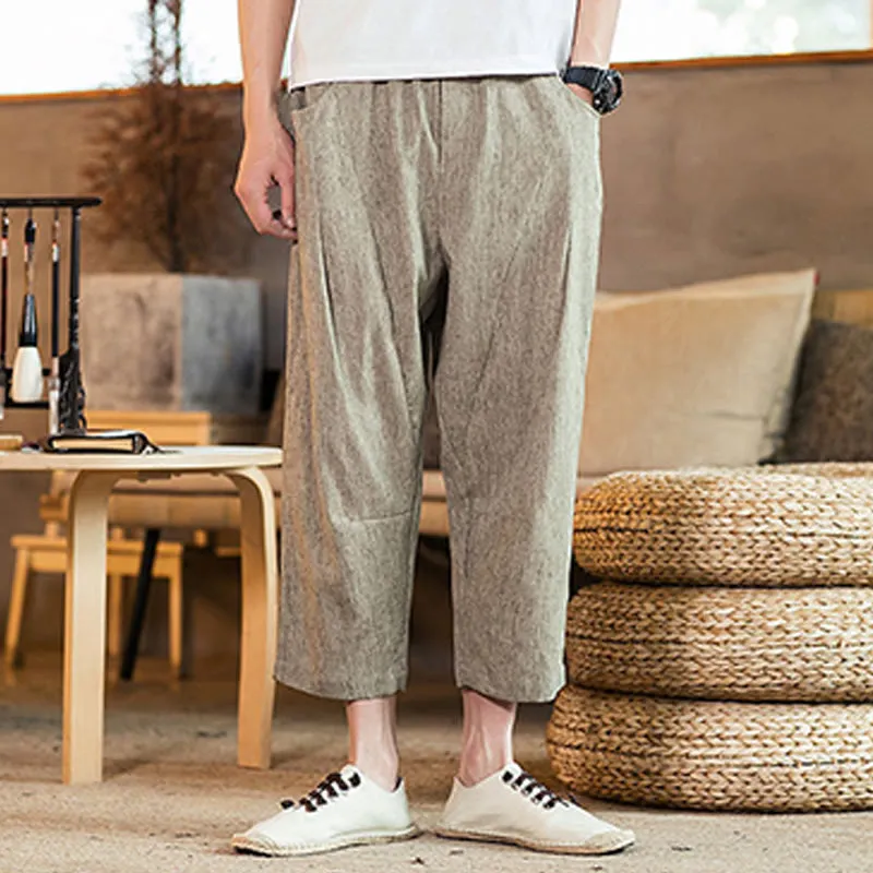 Drawstring Elastic Waist Pants
