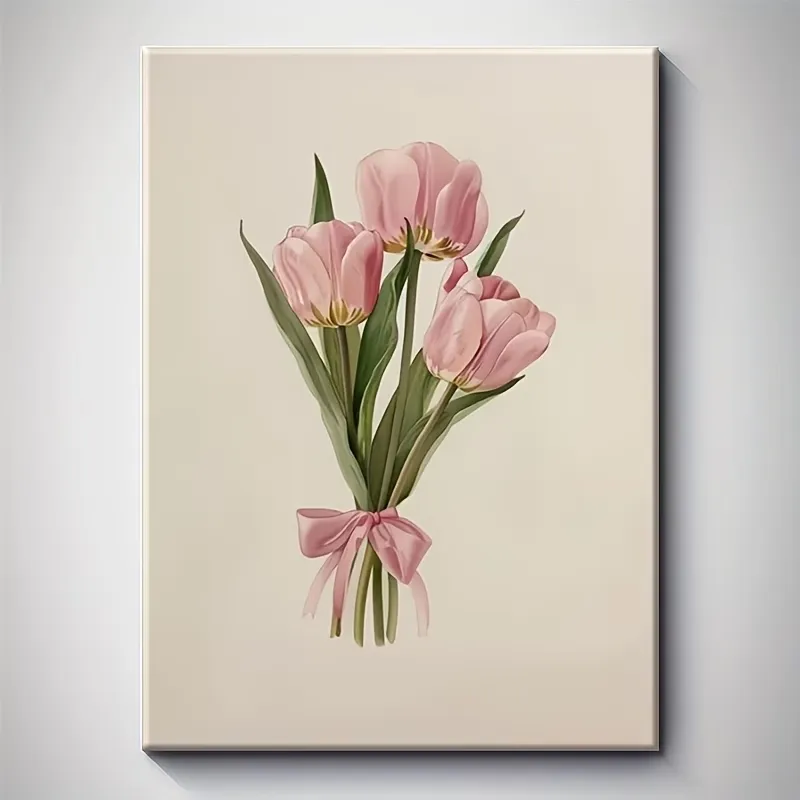 Pink Tulip Canvas Wall Art