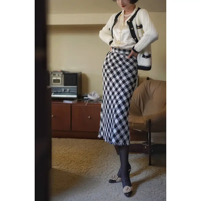 Cozy Leisure Everyday Casual Plaid Skirt