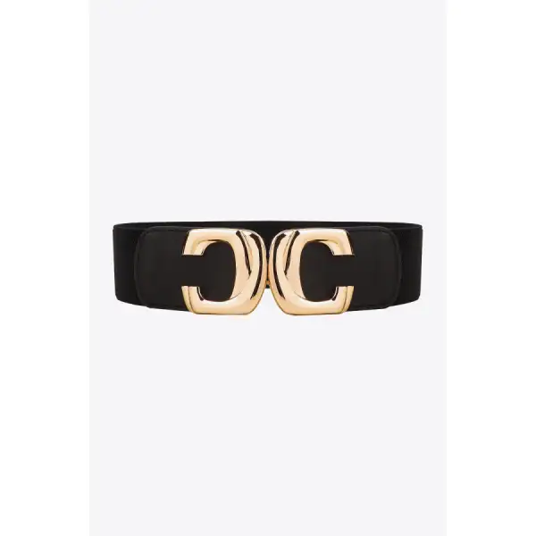 Zinc Alloy Buckle Elastic Wide Belt