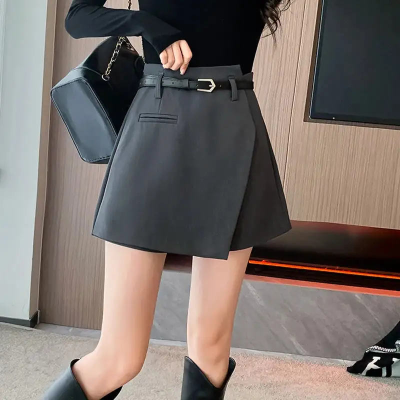 High-Waist Asymmetrical Shorts