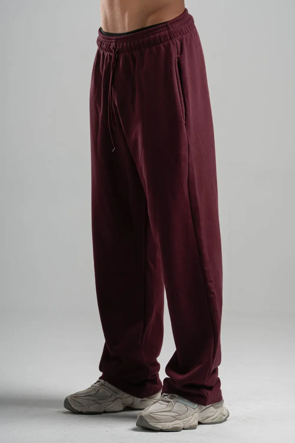 Burgundy Relaxed Fit Sweatpants